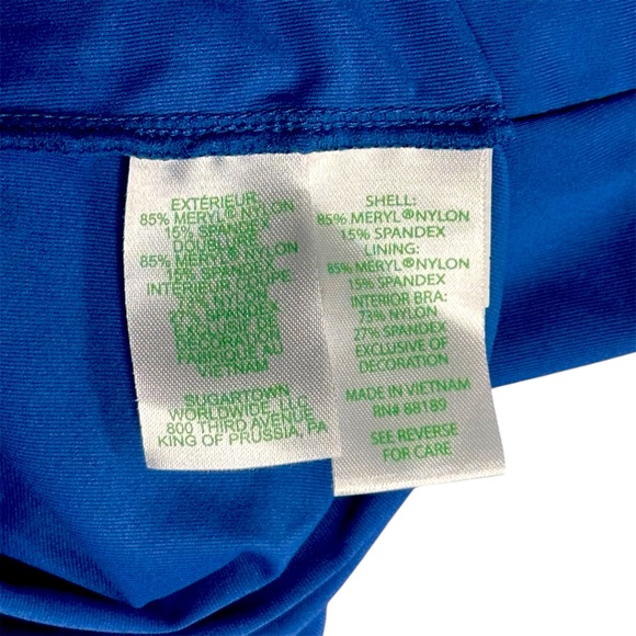 Lilly Pulitzer Tank Top Luxletic Oyster Blue Sunray with Bra women’s medium - Picture 13 of 13